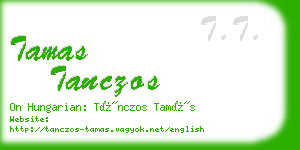 tamas tanczos business card